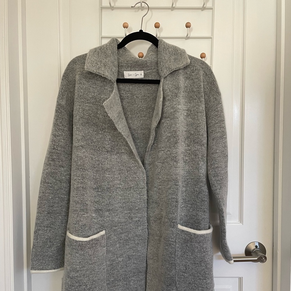 Luca + Grae Long Gray Coat